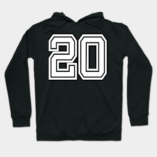 Numbers 20 for a sports team, group, or community Hoodie